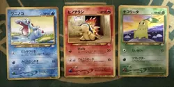 Old Back Cyndaquil Totodile Chikorita Champion Road 2000 Pokemon Card From Japan - Image 1