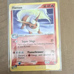 Pokemon Flareon 5/100 Sandstorm Reverse Holo Rare 80HP Stage 1 Card 2003 - Image 1