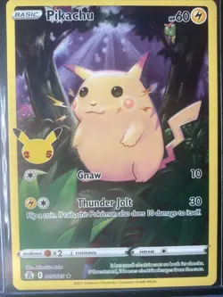 Pokemon Card TCG - Pikachu 005/025 Full Art Ultra Rare Celebrations Near Mint - Image 2