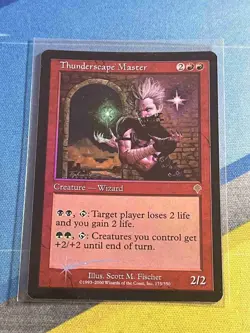 Magic the Gathering MTG Invasion THUNDERSCAPE MASTER Foil - Image 1