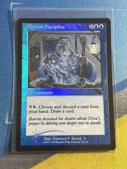 Magic the Gathering MTG Urza's Destiny MENTAL DISCIPLINE Foil - Image 1