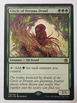 Circle of Dreams Druid - MTG 176 R AFR Adventures in the Forgotten Realms Magic - Image 1