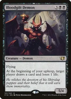 1x Bloodgift Demon - Commander 2014 - NM - Spanish - OOP MTG - Image 3
