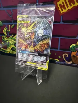 Pokemon TCG Moltres Zapdos Articuno GX SM210 Stained Glass Promos Holo Sealed - Image 3