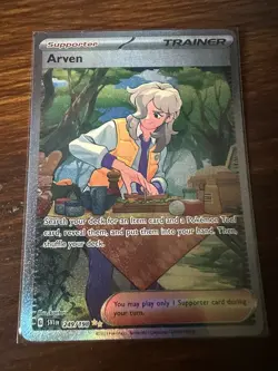 Arven 249/198 Scarlet and Violet Base Set Trainer Art Rare Pokemon TCG NM - Image 1