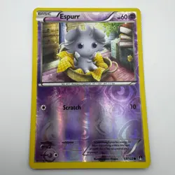 Pokemon TCG Espurr 58/122 XY Breakpoint Reverse Holo Common Heavily Played - Image 1