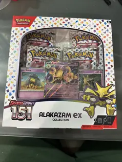Pokemon TCG Scarlet and Violet - 151 Alakazam ex Collection Box - 4 Packs Sealed 820650855269 - Image 1