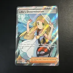 Pokemon Secret Rare Holo Full Art Lillie's Determination Mega Evolutions 169/132 - Image 1
