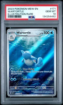2023 POKEMON MEW EN-151 ILLUSTRATION RARE #171 WARTORTLE PSA 10 - Image 1