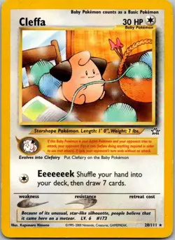 Neo Genesis #020/111 Cleffa Pokemon Moderately Played - Image 1