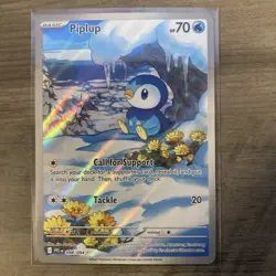 Pokemon TCG - Piplup 98/94 - Phantasmal Flames Illustration Rare - NM - Image 1