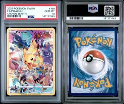 2023 POKEMON SWORD & SHIELD CROWN ZENITH #160 SWSH FULL ART PIKACHU GEM PSA 10 - Image 3