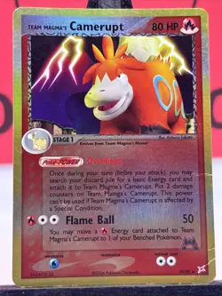 Team Magma's Camerupt 19/95 Team Magma vs Team Aqua Reverse Holo Pokemon TCG MP - Image 3