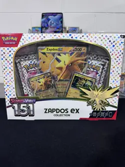 Pokemon TCG Scarlet & Violet 151 Zapdos EX Collection Box NEW SEALED - Image 1