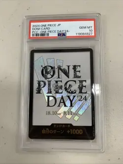 ONE PIECE JAPANESE PREMIUM COLLECTION ONE PIECE DAY ‘24 DON!! CARD PSA 10 - Image 1