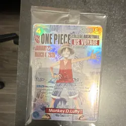Bandai One Piece CCG Monkey.D.Luffy Promo Card ST05-013 US Voyage College - Image 1