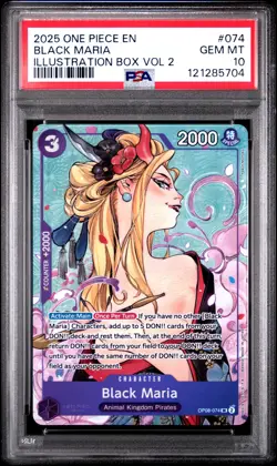 Black Maria #074 2025 One Piece Promos PSA 10 Illustration Box Vol 2 d - Image 1