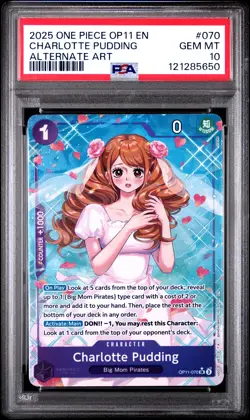 Charlotte Pudding #070 2025 One Piece Op11-A Fist Of Divine Speed PSA 10 Alt Art - Image 1