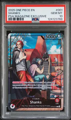 Shanks #001 2025 One Piece Promos PSA 10 Psa Magazine Exclusive - Image 1