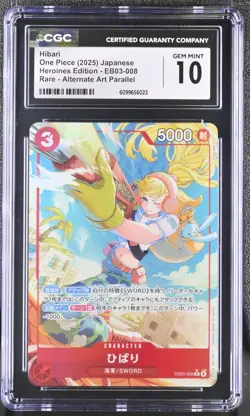 CGC 10 Hibari Alternate Alt Art EB03-008 R ONE PIECE Heroines Edition Japanese - Image 1