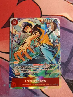 One Piece English OP14-009 Trafalgar Law SR Alt Art The Azure Sea's Seven - Image 1
