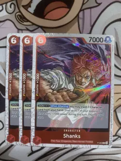 3x Shanks P-083 Pirate Foil The Best Vol 2 Promo One Piece TCG NM English - Image 1