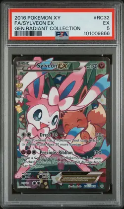 XY Pokemon Generations Full Art Sylveon EX RC32 PSA 5 - Image 1
