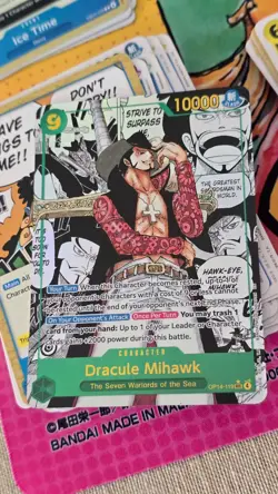Dracule Mihawk OP14 119 SEC Manga (English) Pack Fresh One Piece TCG - Image 2