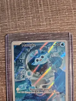 Mantyke - Paradox Rift - Full Art Illustration Rare Pokemon 189/182 TCG IR Holo - Image 3