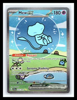 💥 Mew EX 232/091 SIR Bubble Mew Paldean Fates SV Pokemon TCG Holo Full Art Holo - Image 1