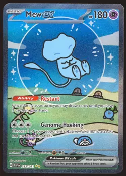 Mew EX 232/091 Sir Bubble Mew Paldean Fates SV Pokemon TCG Holo Full Art NM! - Image 1