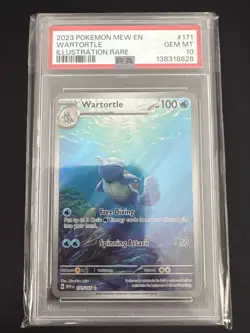 2023 POKEMON MEW EN-151 ILLUSTRATION RARE #171 WARTORTLE PSA 10 - Image 1