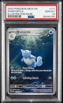 2023 POKEMON MEW EN-151 ILLUSTRATION RARE #171 WARTORTLE PSA 10 - Image 1