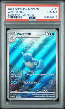2023 POKEMON MEW EN-151 ILLUSTRATION RARE #171 WARTORTLE PSA 10 - Image 1