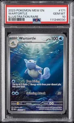 2023 POKEMON MEW EN-151 ILLUSTRATION RARE #171 WARTORTLE PSA 10 - Image 1