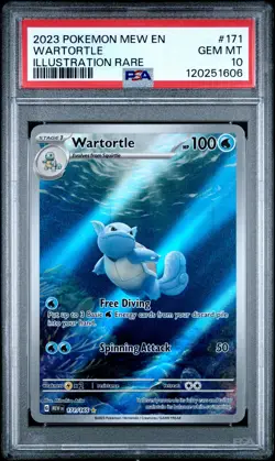 2023 POKEMON MEW EN-151 ILLUSTRATION RARE #171 WARTORTLE PSA 10 - Image 1