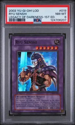 2003 YU-GI-OH! LOD-LEGACY OF DARKNESS 1ST ED #019 RYU SENSHI PSA 8 - Image 1