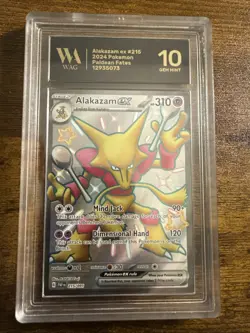 Pokemon TCG Alakazam EX Full Art Holo Card 215/091 Paldean Fates - Image 1