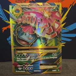 Pokemon Mega Venusaur EX 230 HP Ultra Rare Full Art Holo 100/108 Evolutions Card - Image 1