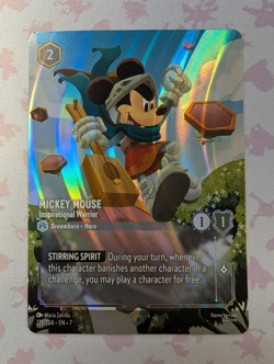 Lorcana Mickey Mouse Inspirational Warrior ENCHANTED RARE Card 221/204 - Image 1