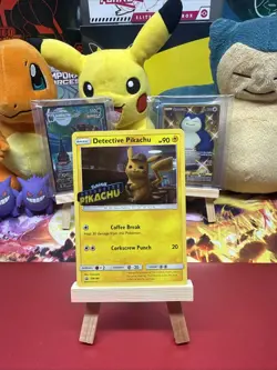 Detective Pikachu - (Stamped) SM190 Sm Holo plus free bonus card🔥 - Image 1