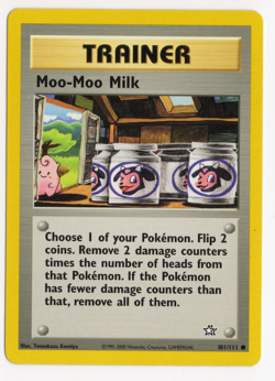 Moo-Moo Milk 101/111 Neo Genesis TRAINER Pokemon Card - Image 1