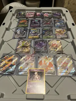 Pokemon TCG Huge Value Lot Of 21 Mixed Cards With A Shiny Set Of V’s - Image 1