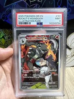 Pokemon TCG Team Rockets Houndoom Illustration Rare Card 191/182 Destined Rivals - Image 1