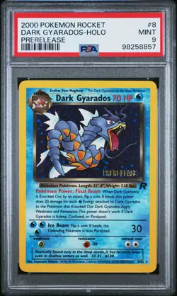 PSA 9 2000 Prerelease Dark Gyarados 8/82 Holo Promo Pokemon Card - Mint! - Image 1