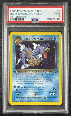 DARK GYARADOS PSA 9 2000 POKEMON ROCKET FIRST EDITION #8/82 1ST EDITION HOLO 984 - Image 1