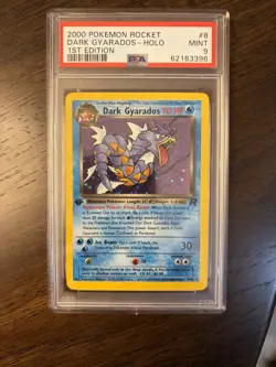 Pokemon Dark Gyarados Holo Rare TCG Card 1st Edition 8/82 - PSA 9 Mint - Image 1