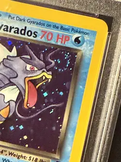 2000 Pokemon Team Rocket First Edition Dark Gyarados Holo #8/82 PSA 9 SWIRL!! - Image 2