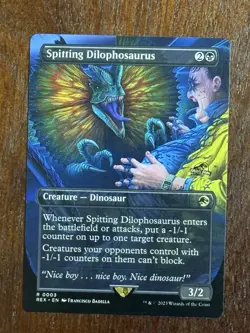 Magic The Gathering Spitting Dilophosaurus (Borderless) Non-foil Jurassic World - Image 3