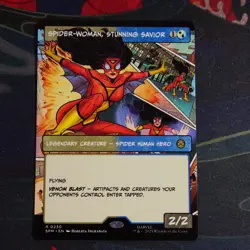MTG Spider-Woman, Stunning Savior 0230 (Borderless) [Marvels Spider-man, NM] - Image 1